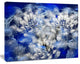 White Chrysanthemum Fractal Flower, Large Floral Canvas Art Print, 60"x28"