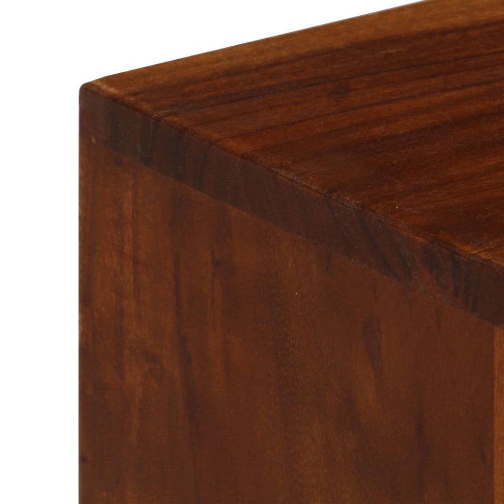 vidaXL TV Stand TV Unit Sideboard Cupboard with 3 Drawers Solid Acacia Wood