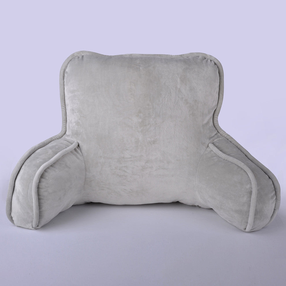 Supersoft Bedrest Lounger Backrest With DIY Filling, Light Gray