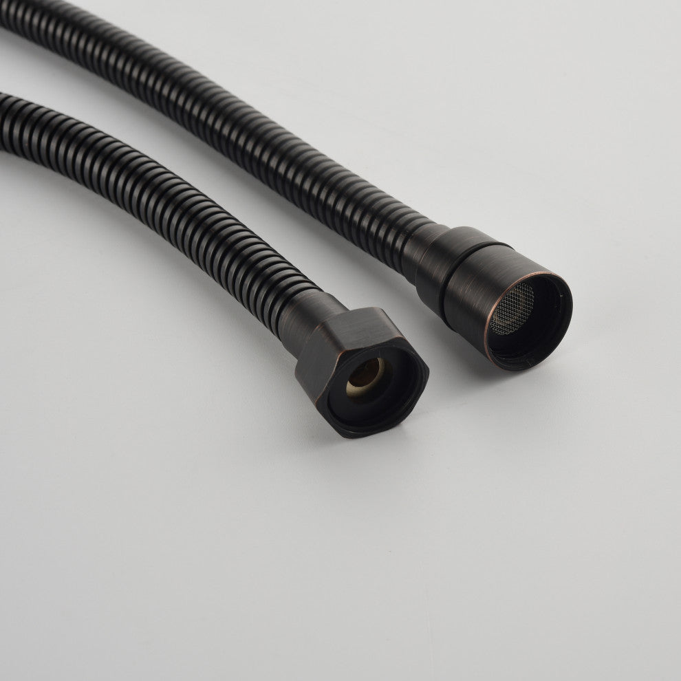 Wellfor Shower Faucet, 10" Rain Shower Head With Handheld Combo and Valve, Oil Rubbed Bronze
