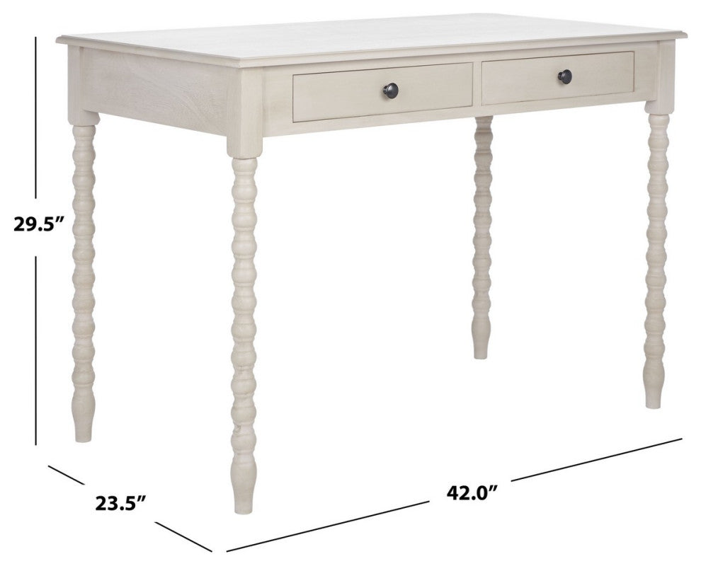 Safavieh O' Mara 2 Drawer Desk, Taupe