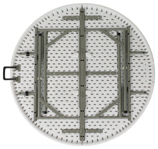 48'' Round Bi-Fold Granite White Plastic Folding Table