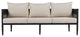 Safavieh Harrison Indoor-Outdoor 3 Seater Sofa, Black/Taupe