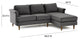Porter Gray Velvet Sectional RAF