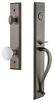Carre' 1-Piece Dummy Handleset, S Grip and Hyde Park, Antique Pewter, 849093