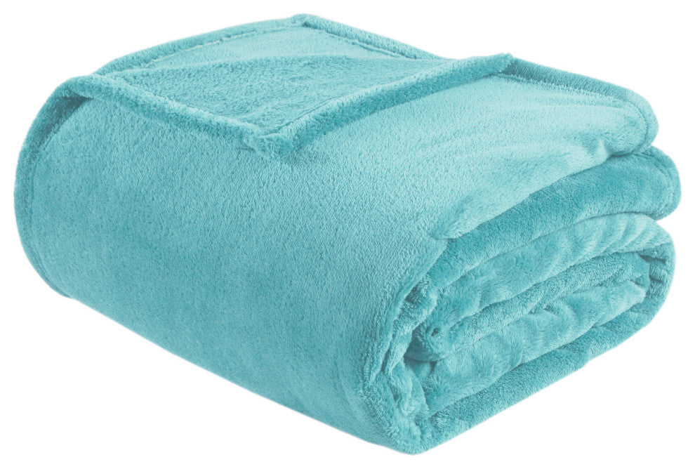 Intelligent Design Solid Microlight Plush Brushed Blanket, Twin/Twin Xl