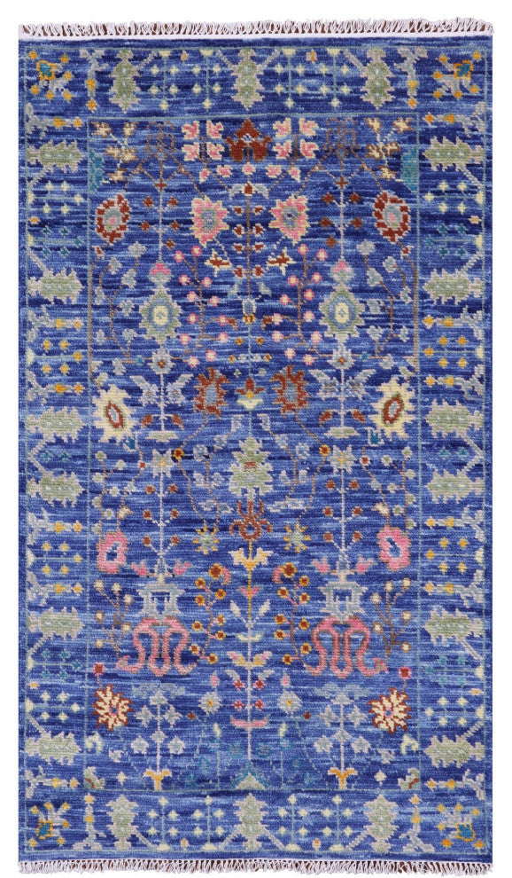 Turkish Oushak Handmade Wool Rug 3' 1" X 5' 4" - Q15379