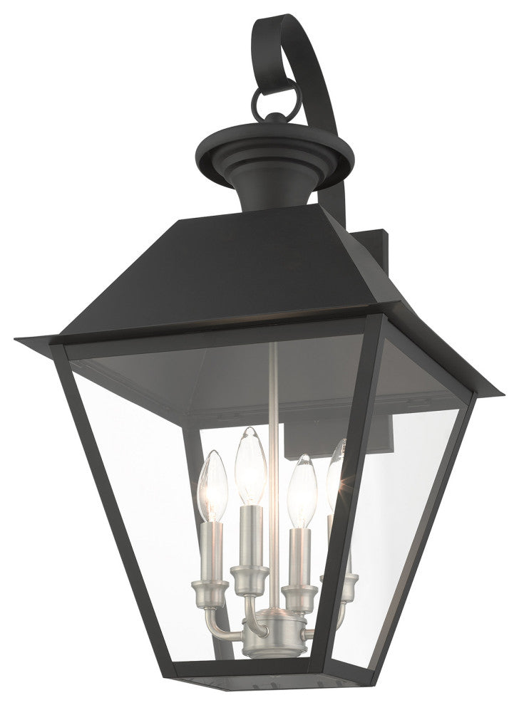 Black Classic, Colonial, Historical, Timeless Outdoor Wall Lantern
