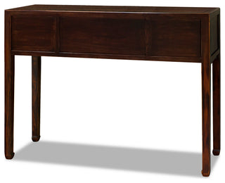 Mahogany Finish Elmwood Chinese Mandarin Console