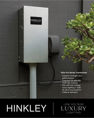 Hinkley Republic Medium Wall Mount Lantern 12V, Satin Nickel