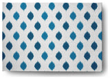 Ikat Dot Stripes Soft Chenille Area Rug, Teal, 5'x7'