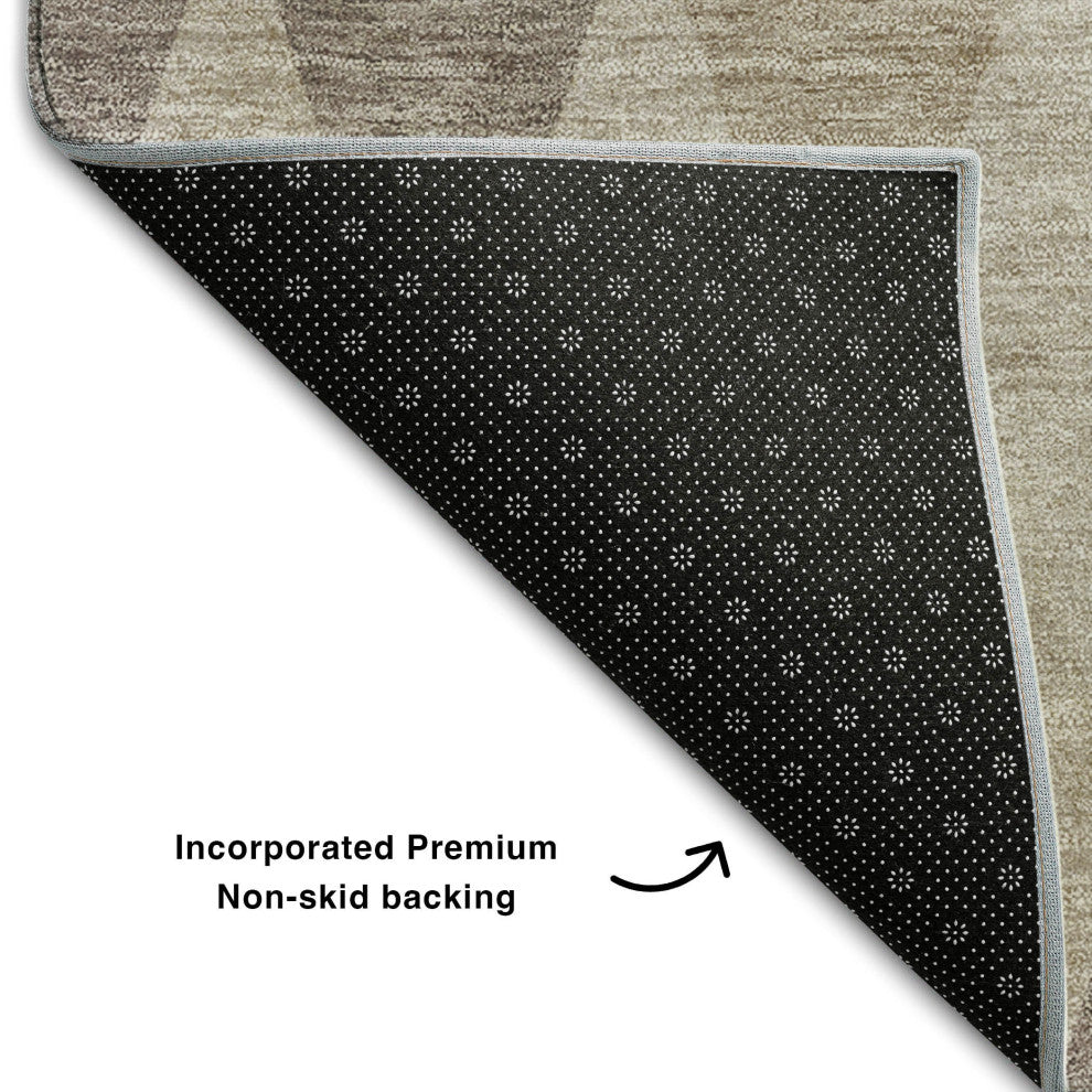 Premium Machine Washable Mayfield AMF561 Beige 1'8" x 2'6" Rug
