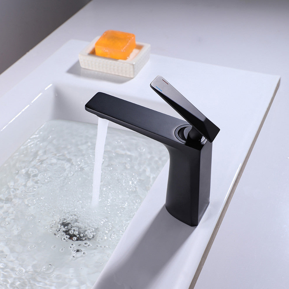 Deck Mounted Single Handle Bathroom Sink Faucet