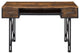 2 Drawers Computer Desk, Weathered Oak and Black Finish