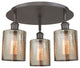 Cobbleskill-3 Light 17" Flush Mount-Oil Rubbed Bronze, Mercury Glass Shade