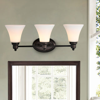 CHLOE Lighting Janet Contemporary 3-Light Rubbed Bronze Bath Vanity Fixture