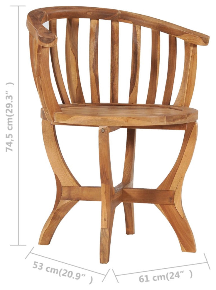 Vidaxl 3-Piece Garden Bistro Set Solid Teak Wood