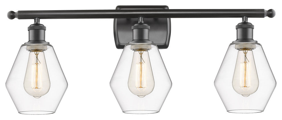 Innovations 516-3W-OB-G652-6 3-Light Bath Vanity Light, Oil Rubbed Bronze