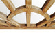 Consigned Large Antique Wood Arch Window Mirror