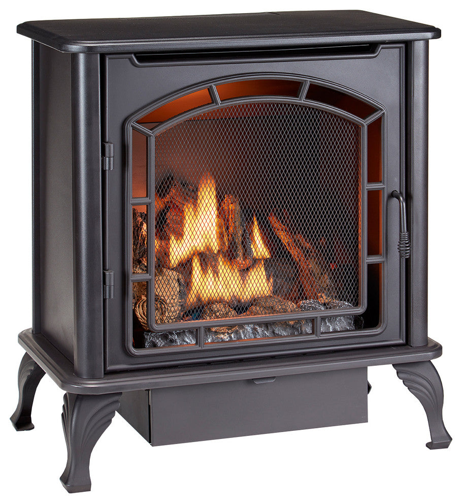 Duluth Forge Dual Fuel Ventless Gas Stove, 23,000 BTU, T-Stat