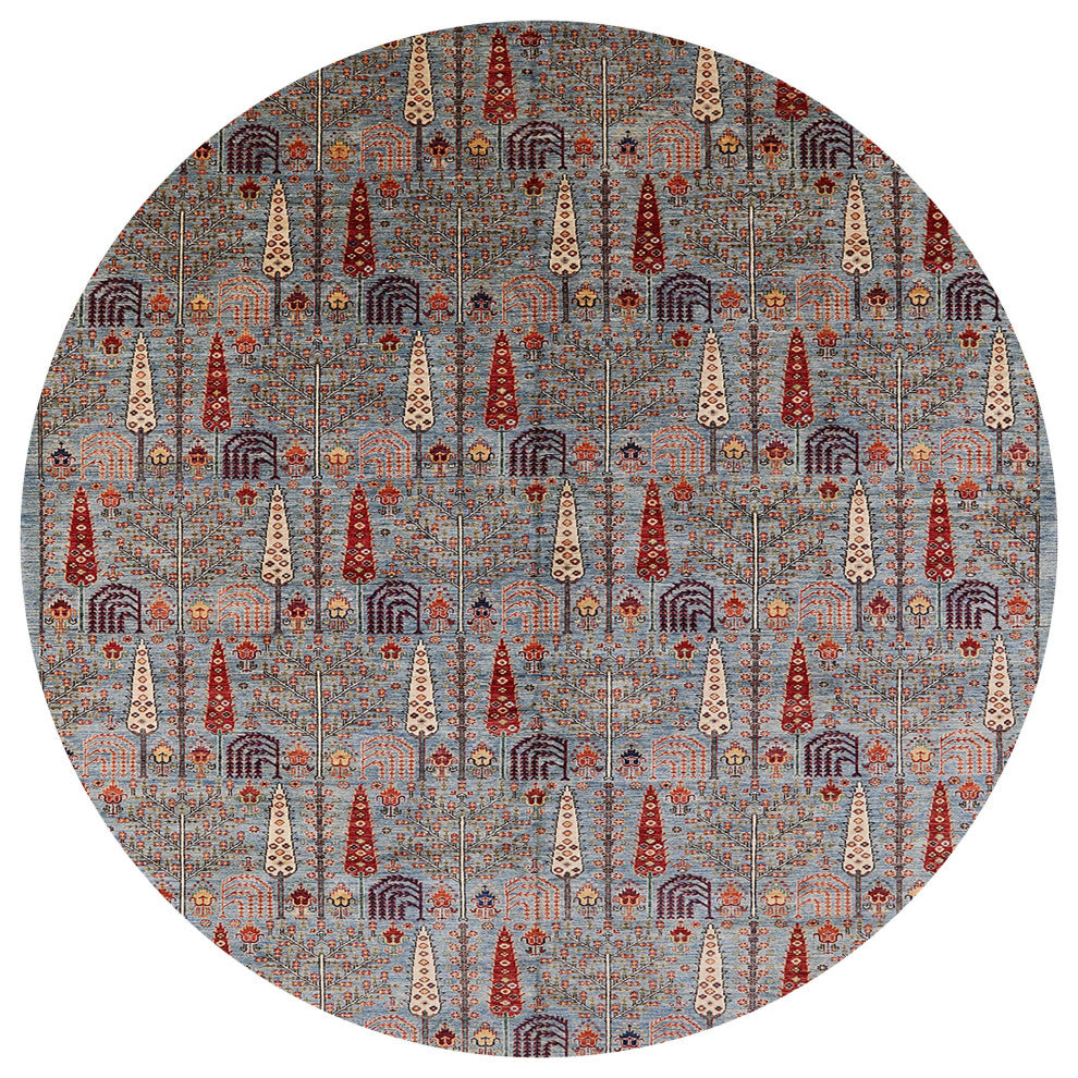 Ahgly Company Indoor Round Mid-Century Modern Area Rugs, 4' Round