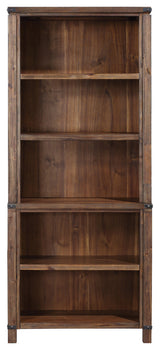 Baton Rouge 72" Bookcase, Brushed Walnut Finish
