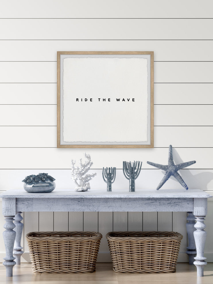 "Ride the Wave II" Framed Painting Print, 18x18