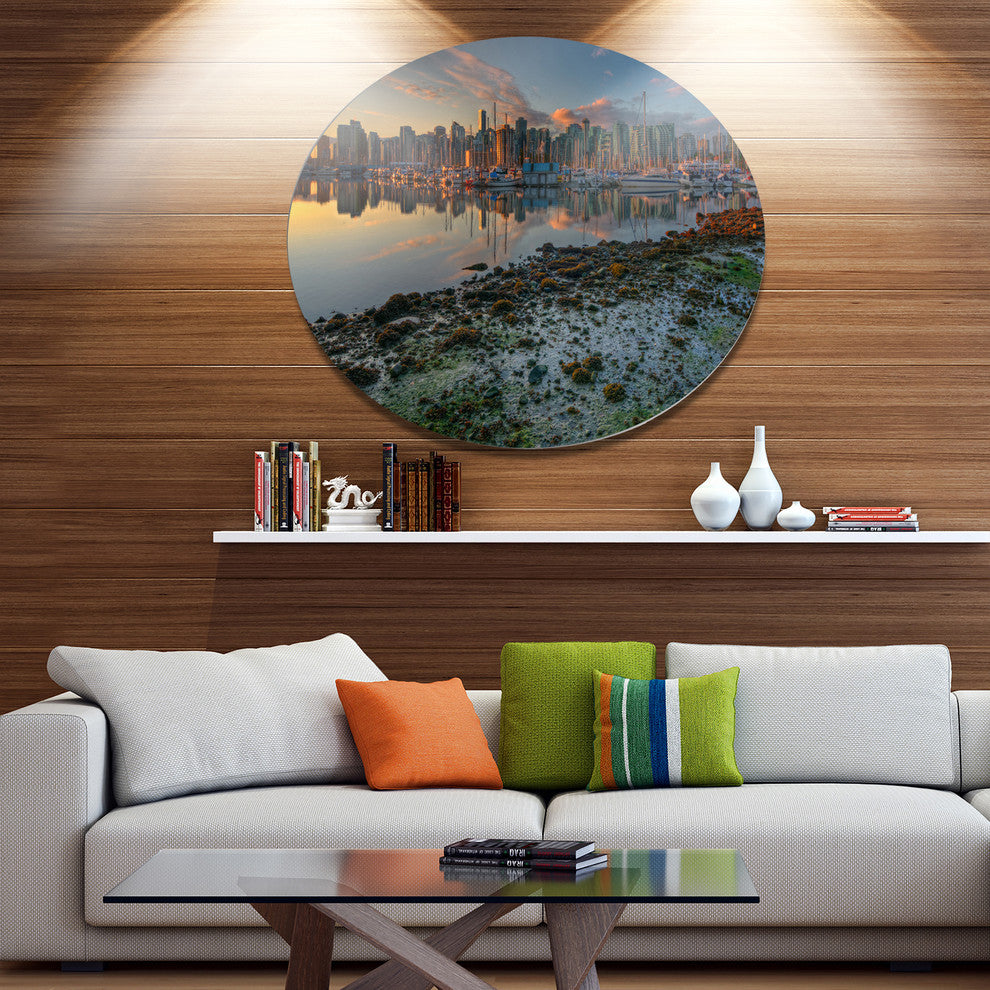 Beautiful Sunrise At Vancouver Downtown, Seashore Disc Artwork, 11"