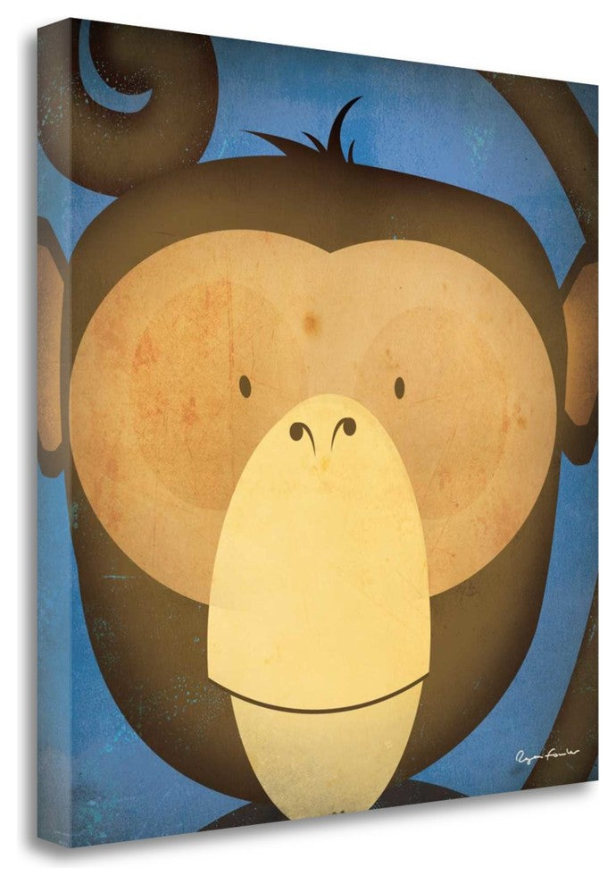 "Monkey Wow" By Ryan Fowler, Giclee Print on Gallery Wrap Canvas, Ready to Hang