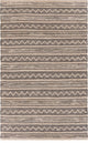 8"x10" Black and Blush Chevron Stripe Area Rug