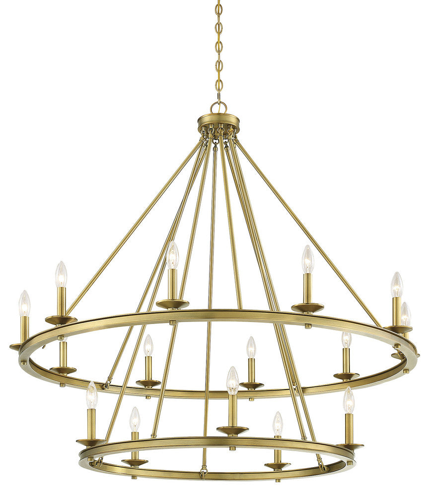 Middleton 15-Light Chandelier, Warm Brass