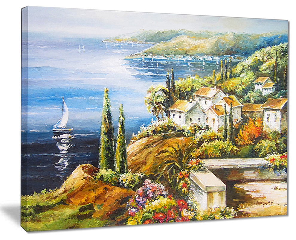 "Sailing Boat Remote View" Canvas Print