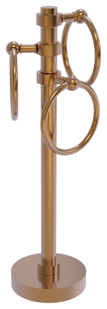 Vanity Top 3 Towel Ring, Brushed Bronze