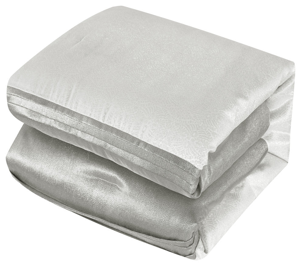 Prestyn 7 Piece Comforter Set, Silver, King