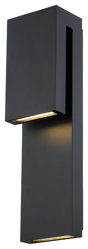 Modern Forms Double Down LED Outdoor Wall Sconce in Black