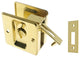 Genuine Solid Brass Pocket Privacy Pull, Polished Brass, No Lacquer