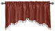 Solid Pattern Soho Swag Valances, Set of 2, Rust