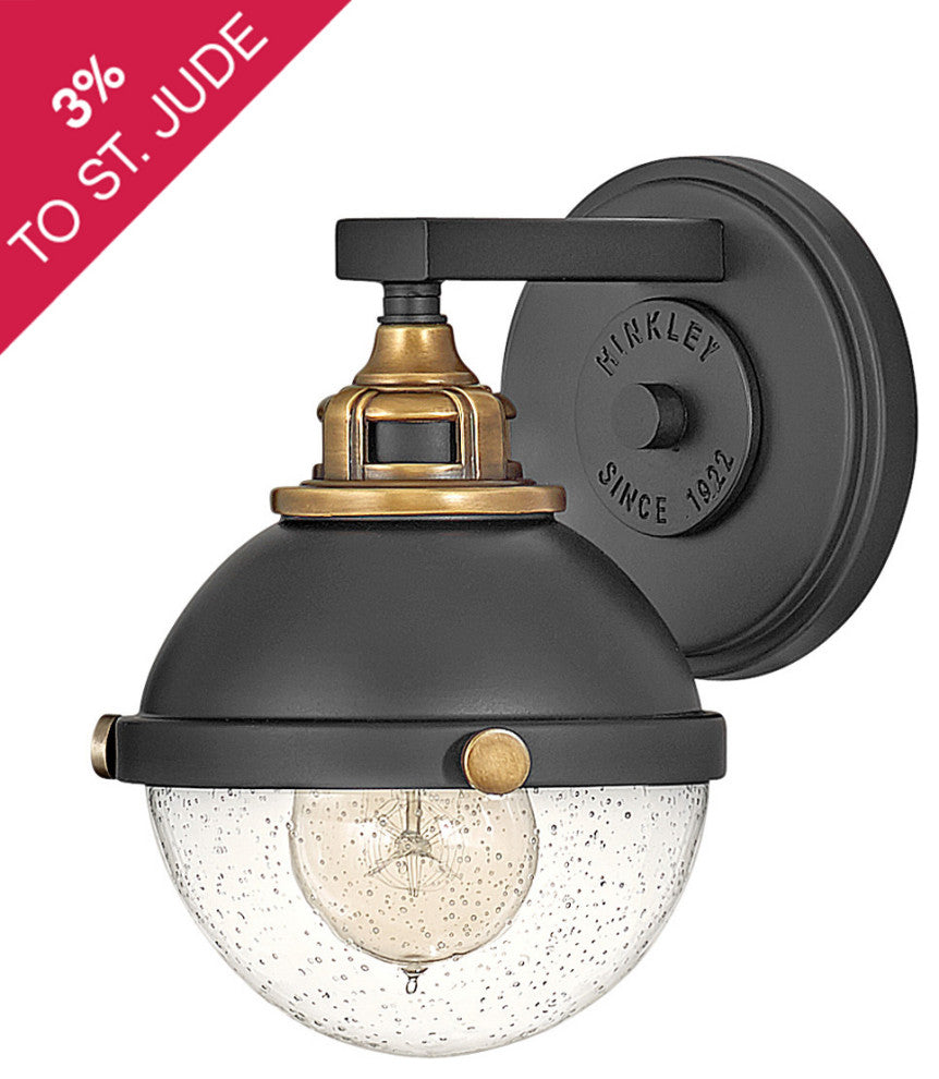 Hinkley 5170BK Single Light Vanity, Black