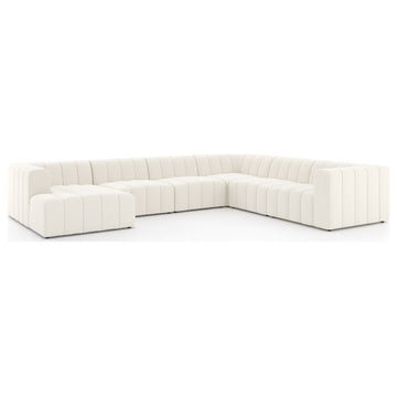 Langham Channeled 6pc Laf Chaise Secti