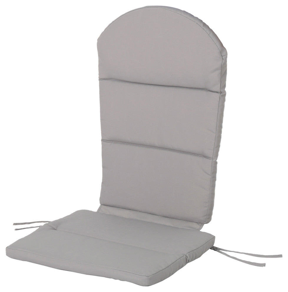 GDF Studio Malibu Outdoor Water-Resistant Adirondack Chair Cushion, Gray