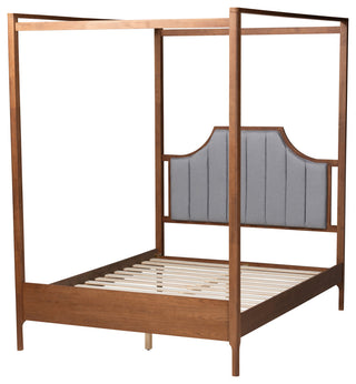 Baxton Studio Dakota Classic and TraditionalWood Queen Size Platform Canopy Bed