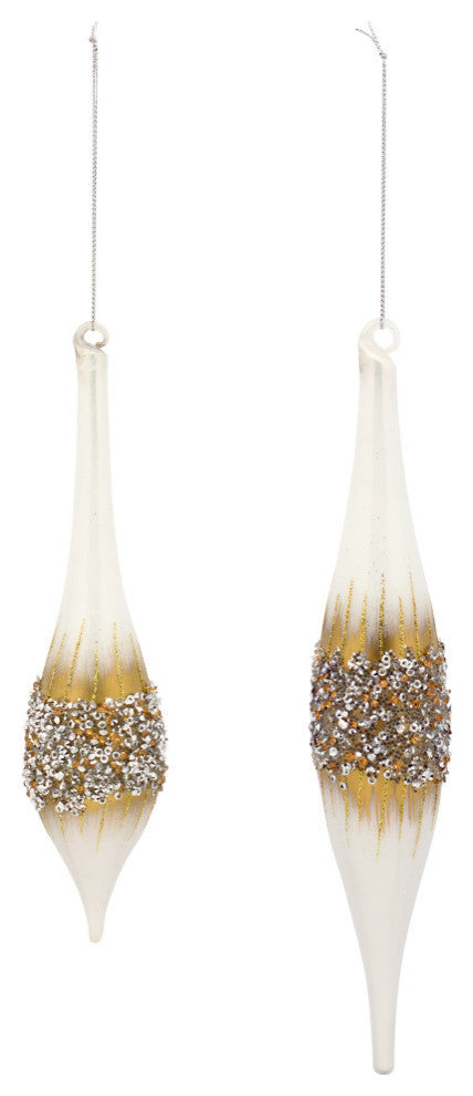 Glass Drop Ornament, 12-Piece Set