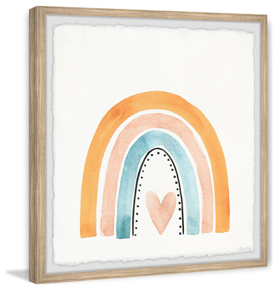 "Heart of a Rainbow" Framed Painting Print, 32x32