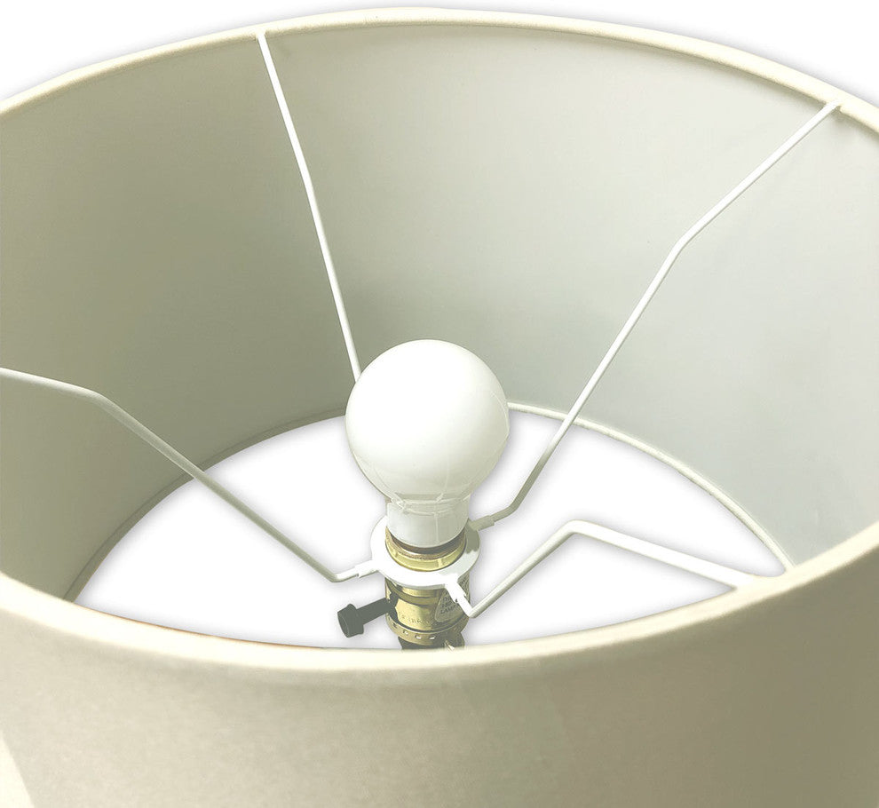 Uno Drop Shallow Drum Hardback Lampshade, Eggshell