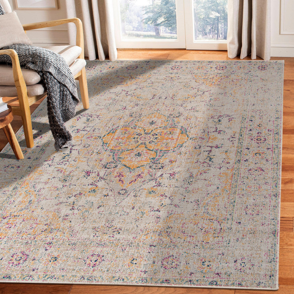 Eternal Solidad Area Rug, Ivory, 7'6" x 9'6", Oriental