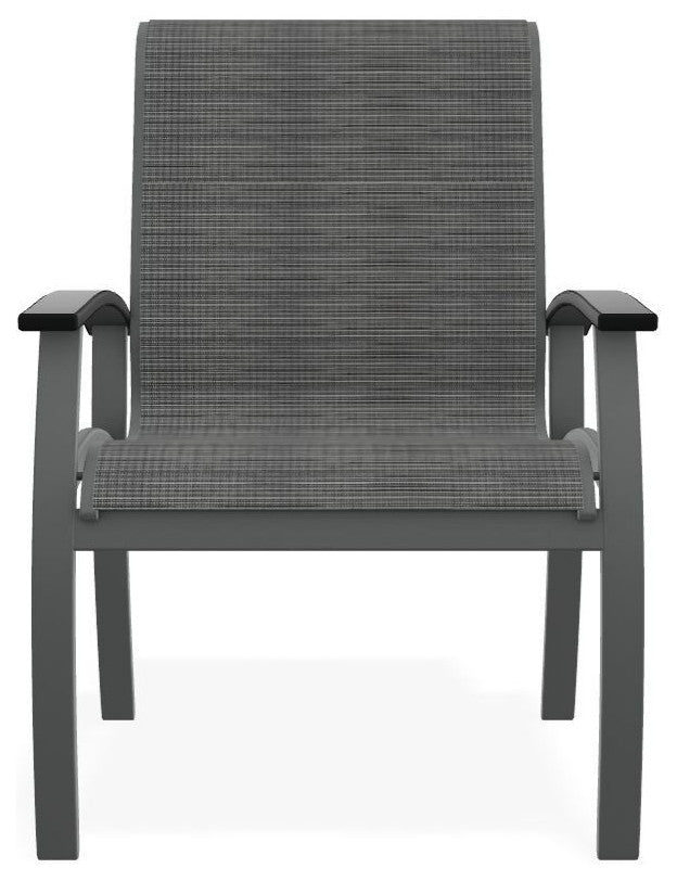 Belle Isle Sling Outdoor Dining Chair, Destiny Steel/Graphite