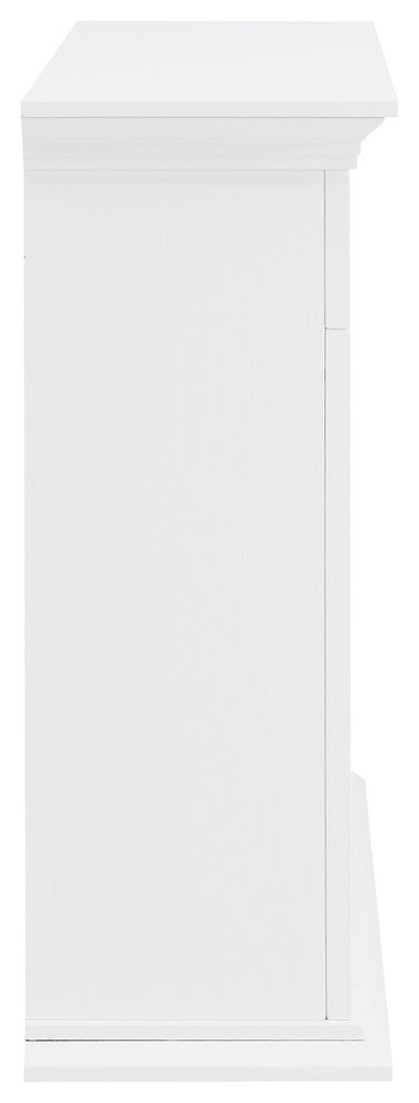 Torron Color Changing Marble Tiled Fireplace, White