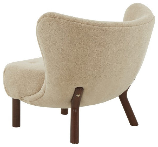 Safavieh Couture Gabriel Modern Wingback Chair Tan / Dark Brown