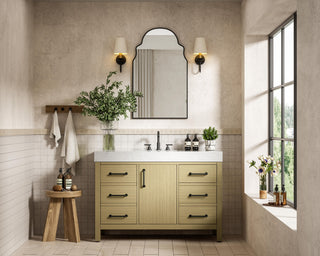 Home Living 48" Single Bathroom Vanity, Honey Brown
