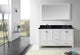 Caroline Avenue 60" Double Bathroom Vanity Set White, Granite Top